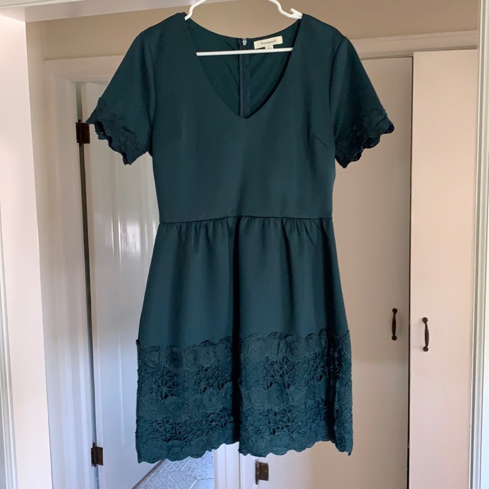 Classy teal dress perfect for a party!